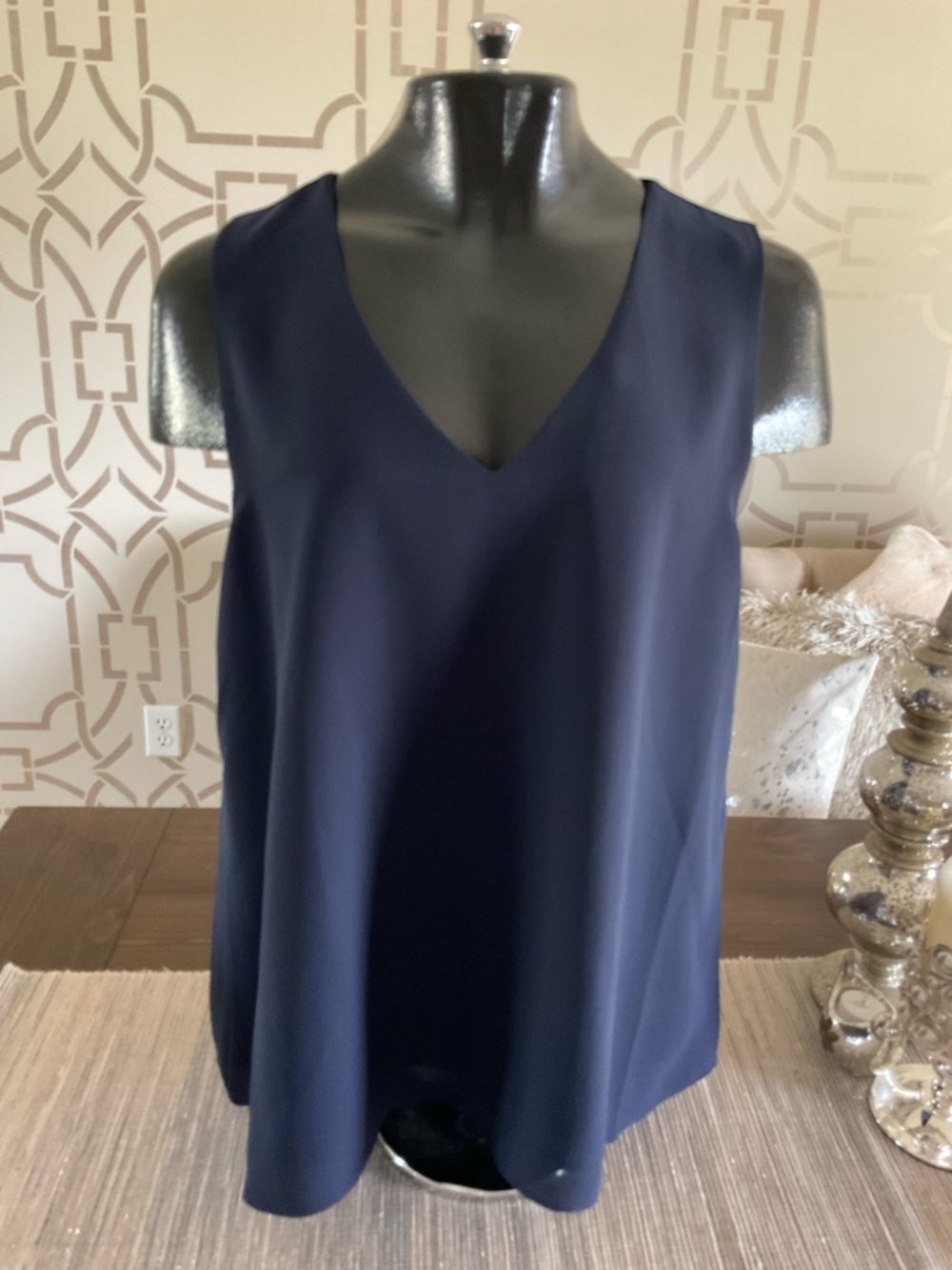 Cato Navy V-Neck Sleeveless Camisole